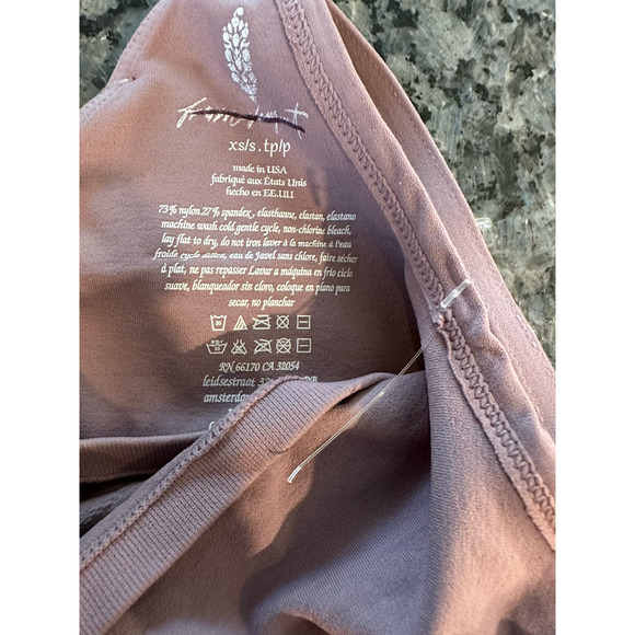 Free People Good Karma Ruched Crop Tank Rose Water/Light Pink - Picture 4 of 6